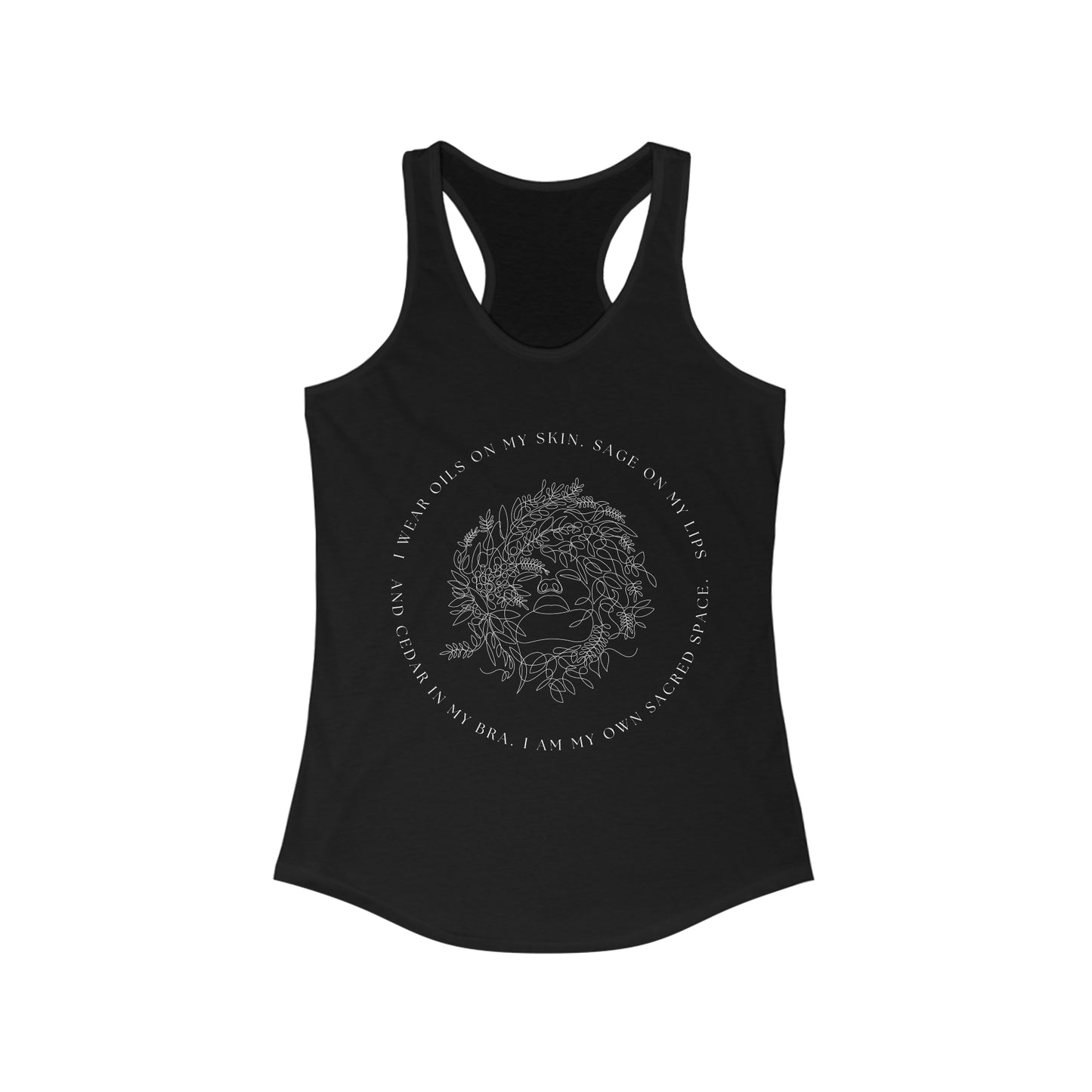 Oils, Sage & Cedar // Women's Ideal Racerback Tank