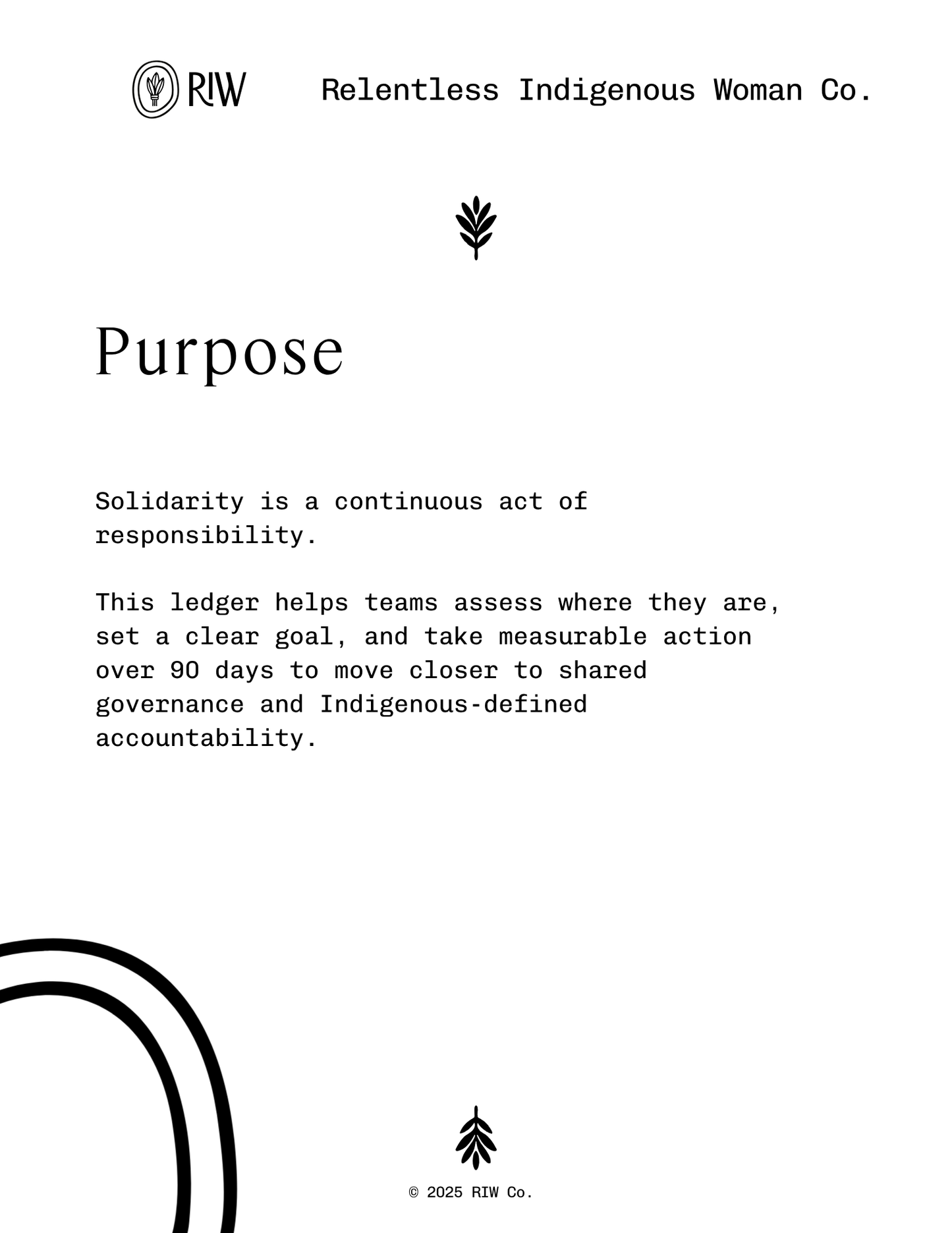 90 Day Responsibility Ledger: Indigenous Solidarity Toolkit