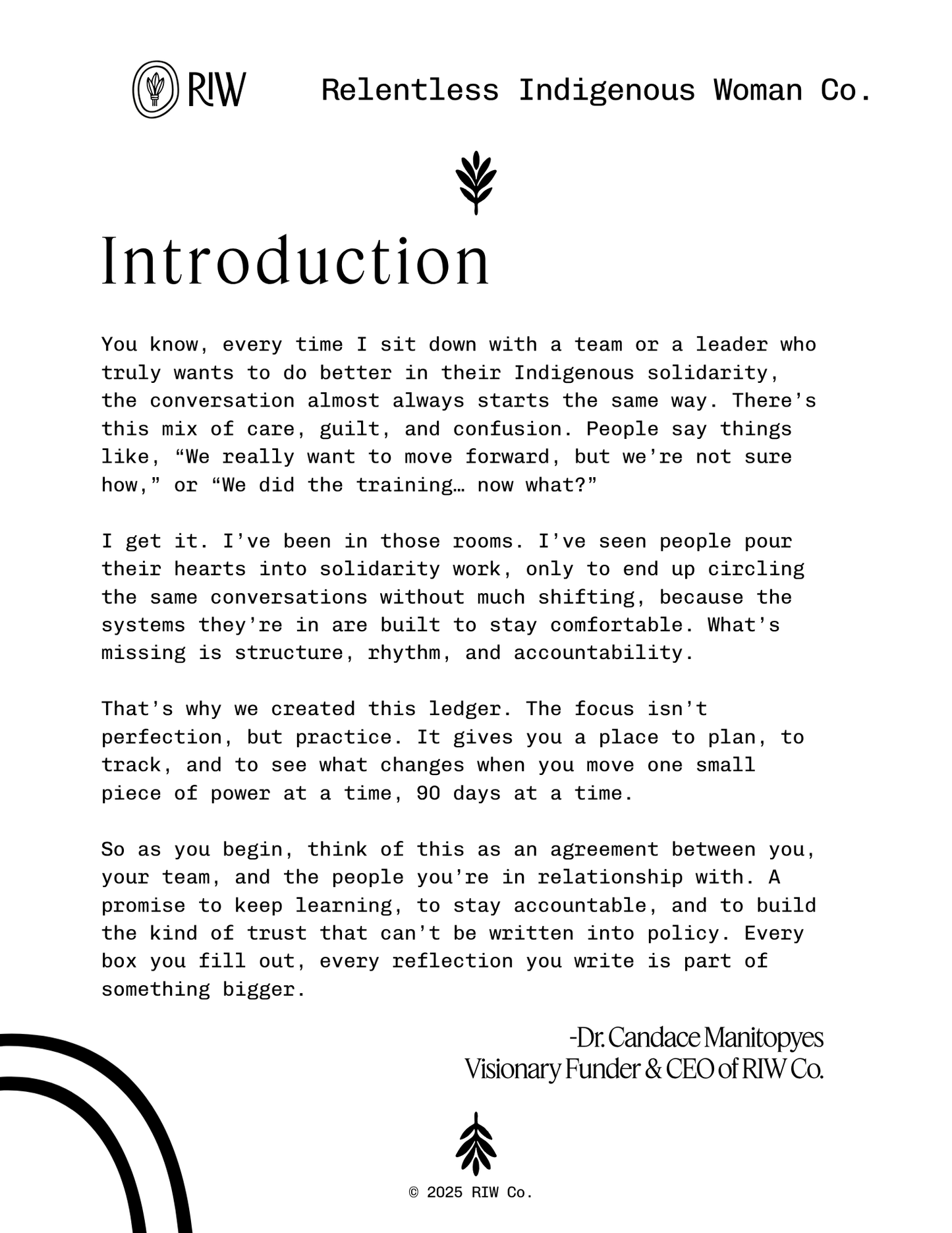 90 Day Responsibility Ledger: Indigenous Solidarity Toolkit